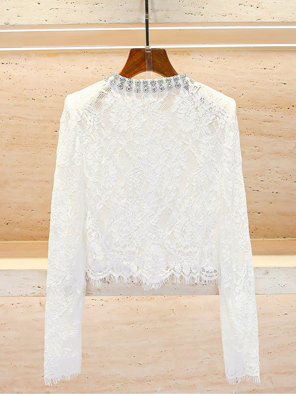 Self-Portrait Elegant White Lace Skirt - Feminine Midi Skirt - Picture 3 of 7